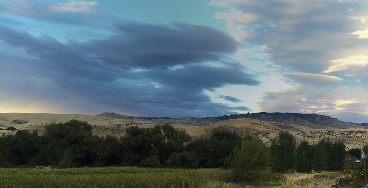 Afternoon sky in Hidden Springs, ID
